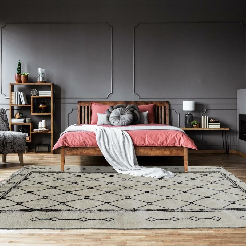 

Beni Ouarain Berber Carpet Cream Wool Ah - Crème