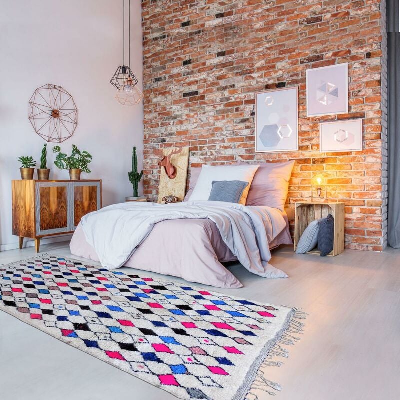 

Berber Carpet Berbre Azillal 10 Lana multicolor - Multicolore