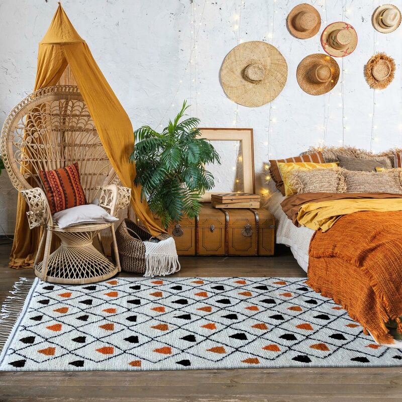 

Berber Carpet Berbre Azillal 28 en lana multicolor - Multicolore