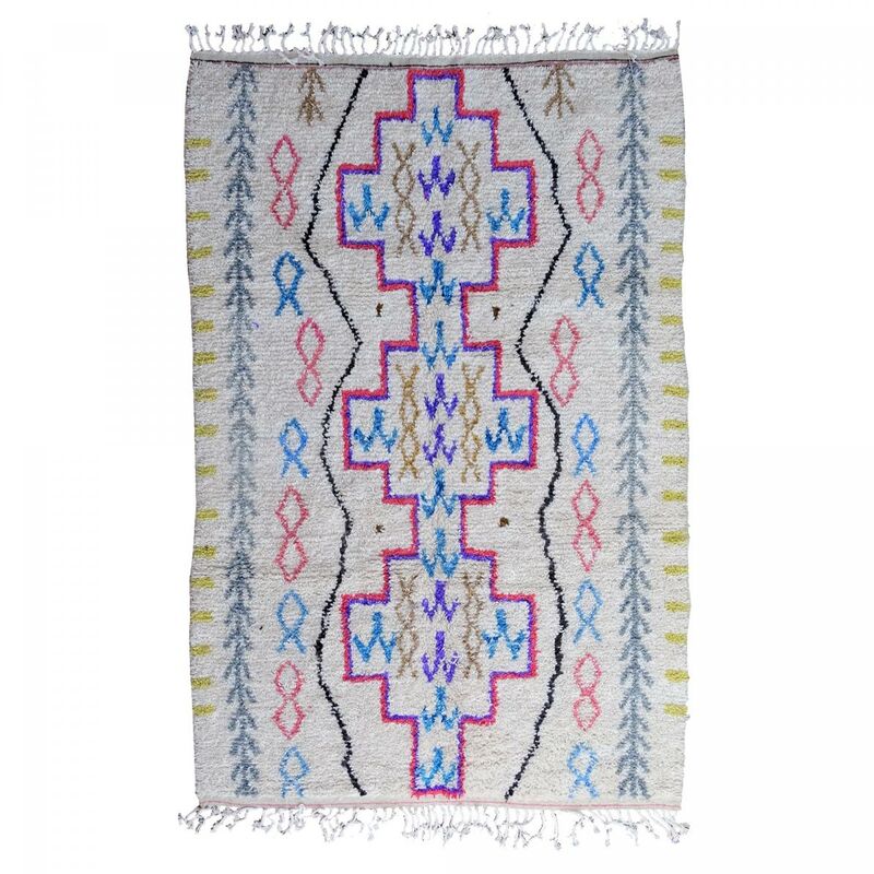 

Berber Carpet Berbre Azillal 9 Cream Wool - Crème