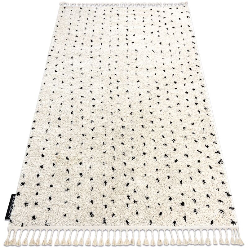 

Alfombra BERBER SYLA B752 puntos crema Franjas Bereber Marroquí Shaggy Tonos de beige 120x170 cm