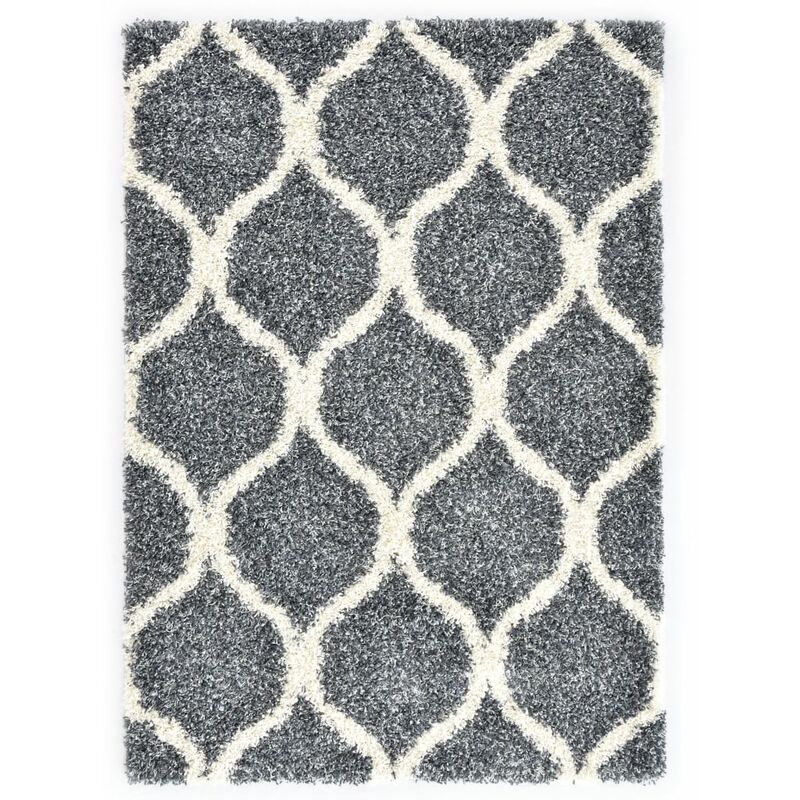 

vidaXL Alfombra bereber peluda PP azul y beige 80x150 cm - Azul