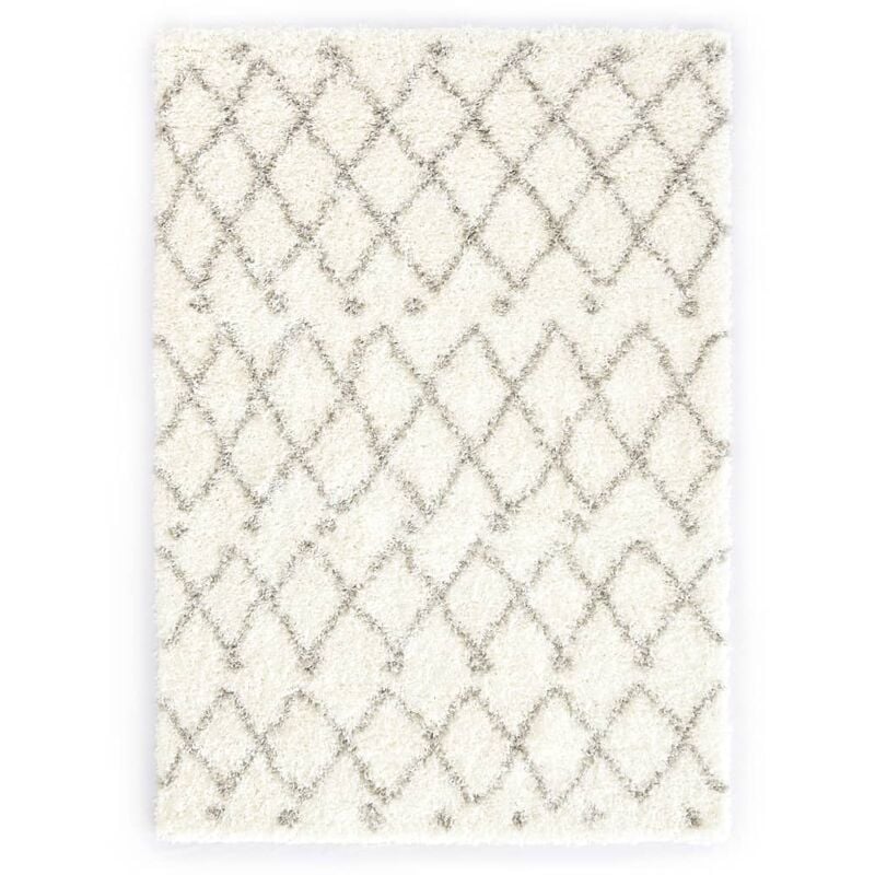 

Alfombra bereber peluda PP beige y color arena 140x200 cm