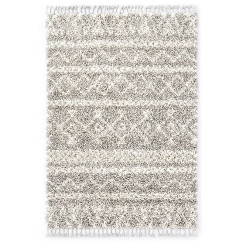 

Alfombra bereber peluda PP color arena y beige 80x150 cm