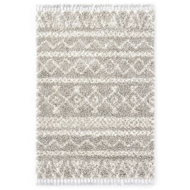 

vidaXL Alfombra bereber peluda PP color arena y beige 80x150 cm - Beige