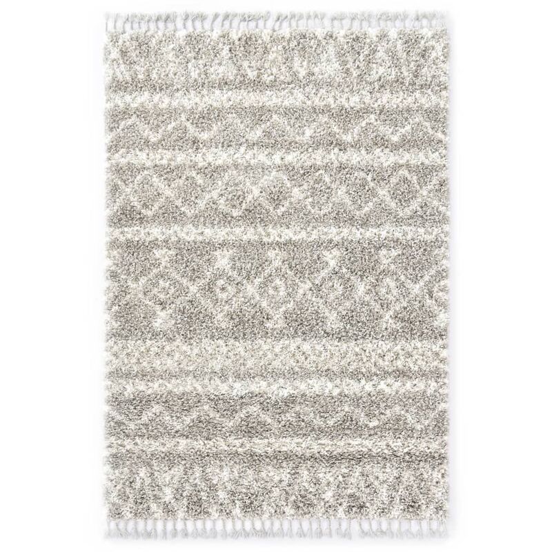 

vidaXL Alfombra bereber peluda PP color arena y beige 140x200 cm - Beige