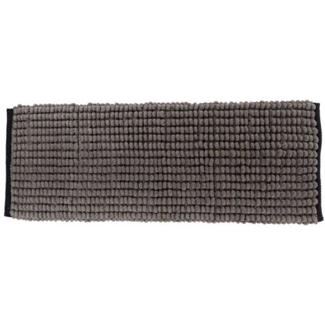Alfombra bicolor poliéster algodón 45x120 cm - gris-negro - Tendance