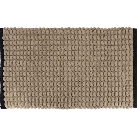 Alfombra bicolor poliéster algodón 45x75 cm - cuerda negra - Tendance