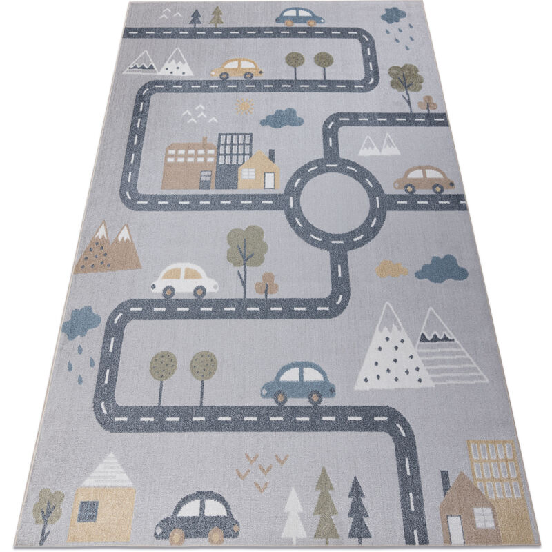 Alfombra BONO 726 Calle de ciudad gris claro / crema grey 120x170 cm