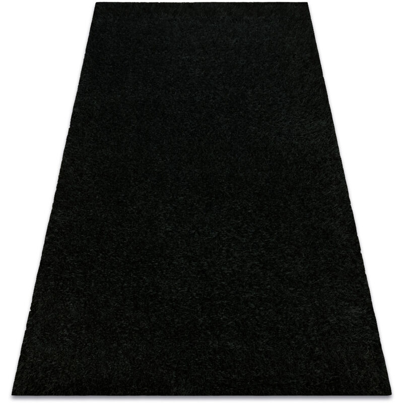 Rugsx - Alfombra buenos 6649 shaggy liso, de un solo color negro black 120x170 cm