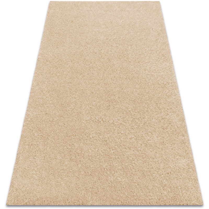 Rugsx - Alfombra buenos 6652 shaggy liso, de un solo color crema beige 180x270 cm