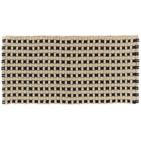 Alfombra caroll microfibra algodon mesh look 45x90cm - natural - Tendance