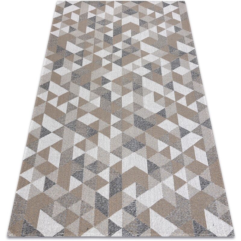 

Rugsx - Alfombra CASA ECO sisal BOHO Triangulos 2816 crema / taupe, alfombra reciclada Tonos de beige 172x270 cm