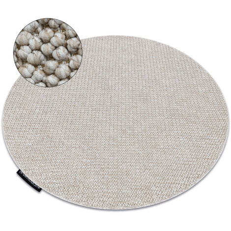 Alfombra CASABLANCA LOOP círculo beige, lazo, suave beige circulo 100 cm