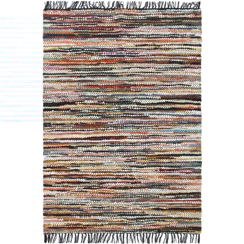 

Alfombra chindi tejida a mano cuero 120x170 cm multicolor - Multicolor - Vidaxl
