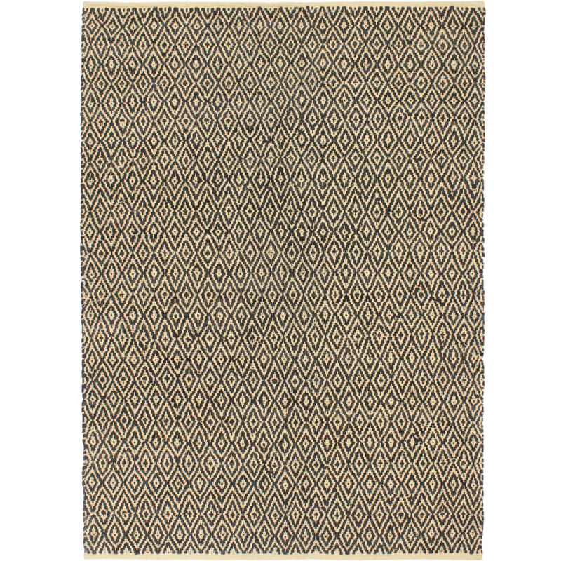 

Alfombra chindi tejida a mano cuero y algodón 190x280 cm negro - Negro - Vidaxl