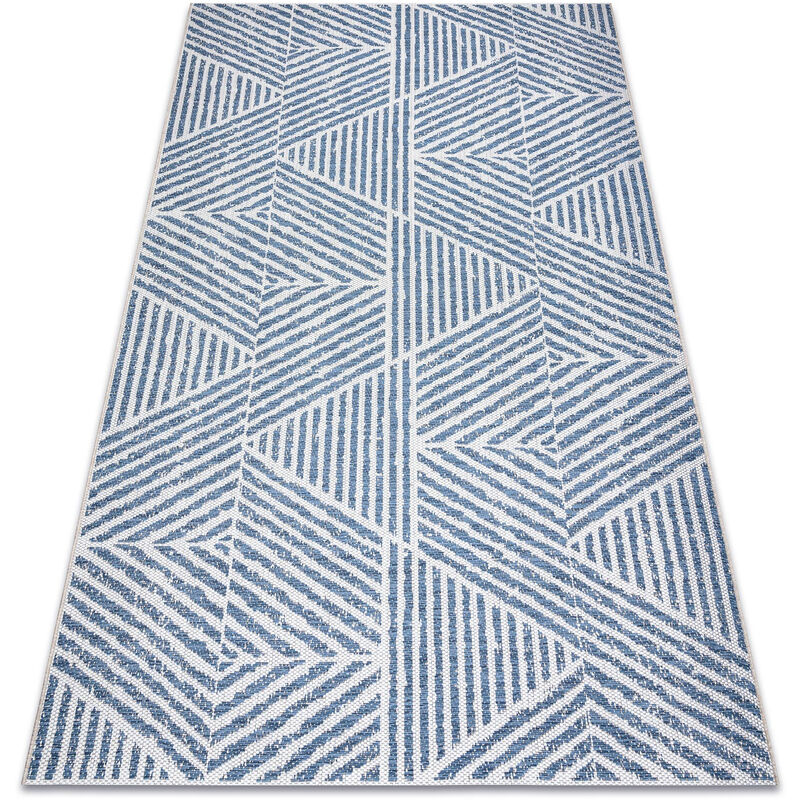 

Rugsx - Alfombra COLOR 47176360 SISAL líneas, triangulos, zigzag beige / azul Tonos de azul 200x290 cm