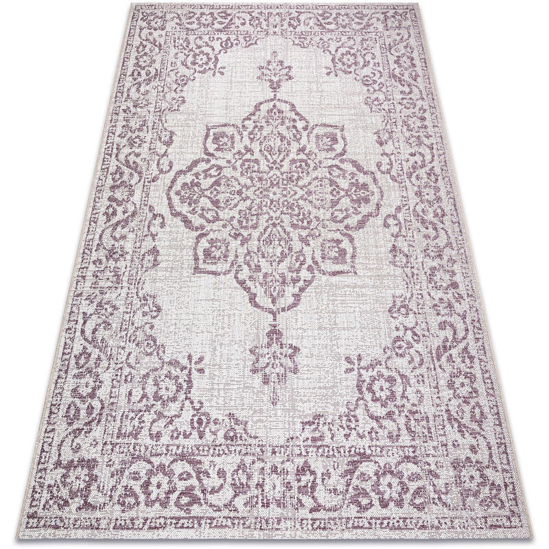 

Rugsx - Alfombra COLOR 47295260 SISAL ornamento, marco beige / violet Tonos de rosa 140x200 cm