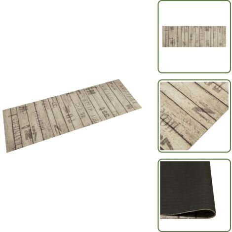 Alfombra con diseño de valla - vidaXL Alfombra de cocina lavable terciopelo estampado valla 60x180 cm - Alfombra antideslizante