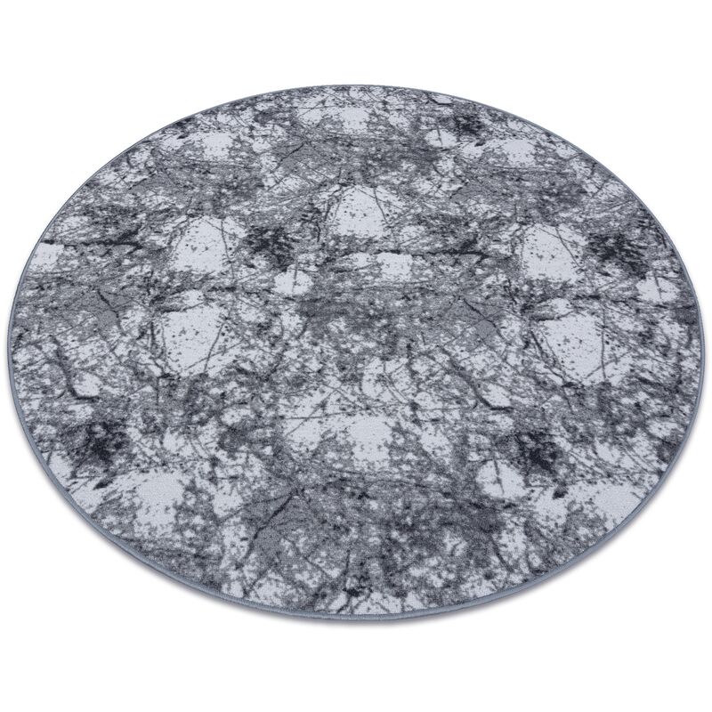 

Rugsx - Alfombra CONCRETE Circulo Hormigón gris Tonos de gris y plata circulo 200 cm