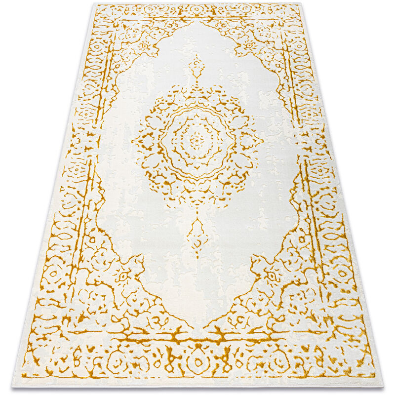 

Rugsx - Alfombra CORE 6268 Marco, ornamento sombreado - estructural, dos niveles de vellón, marfil / oro Tonos de amarillo y oro 160x220 cm