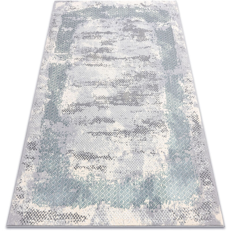 

Rugsx - Alfombra CORE A004 Marco, sombreado - estructural, dos niveles de vellón, marfil / gris / azul Tonos de gris y plata 140x190 cm