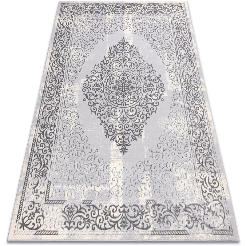 

Rugsx - Alfombra CORE W7161 Roseta Vintage - estructural, dos niveles de vellón, gris Tonos de gris y plata 120x170 cm