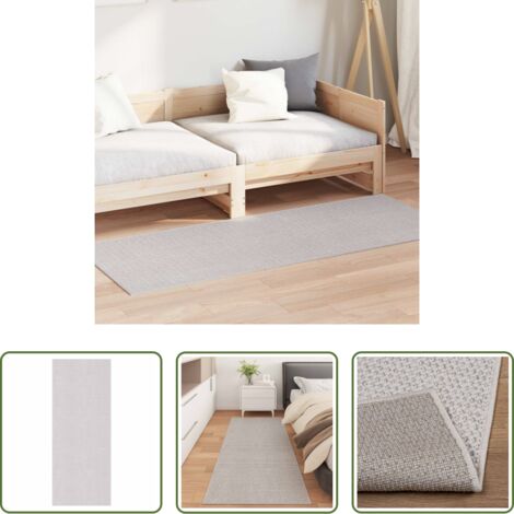 Alfombra crema -  Alfombras de área Rectangular LUGO Crema 200 x 80 cm Poliéster