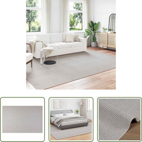 Alfombra crema -  Alfombras de área Rectangular LUGO Crema 340 x 240 cm Poliéster