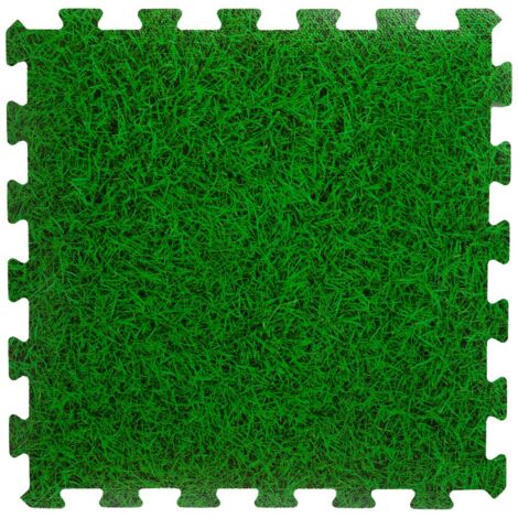 Alfombra cuadrada de césped artificial - 8 baldosas - 50 x 50 cm - Intex