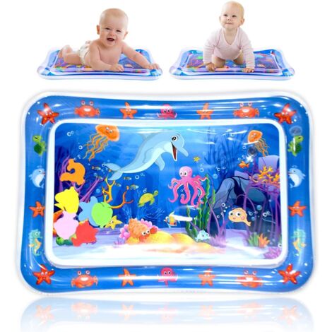 Alfombra de Agua para bebé, Alfombra Inflable para bebés de 3 a 6 a 9 Meses recién Nacidos, centros de Actividad en Interiores, Regalo Divertido, Estimulación del Crecimiento de Bebé (C)