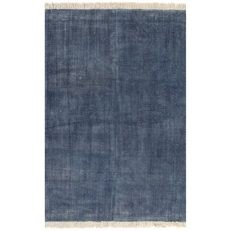 

Alfombra de algodón Kilim 160x230 cm azul - Azul