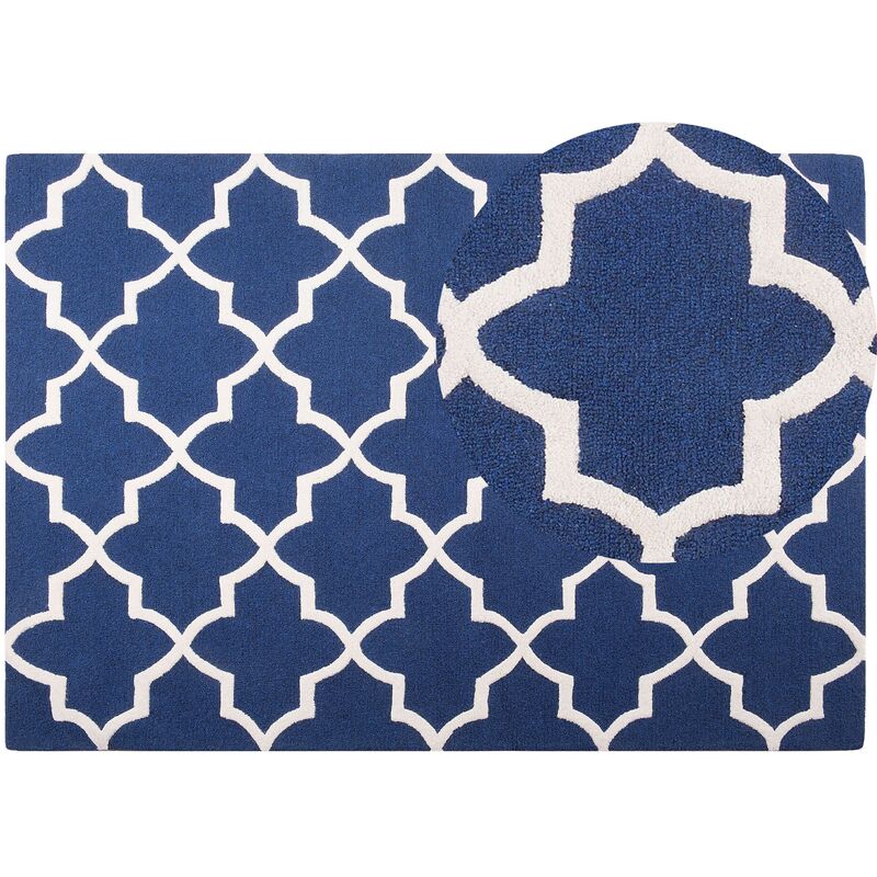

Alfombra de algodón azul 160x230 cm SILVAN