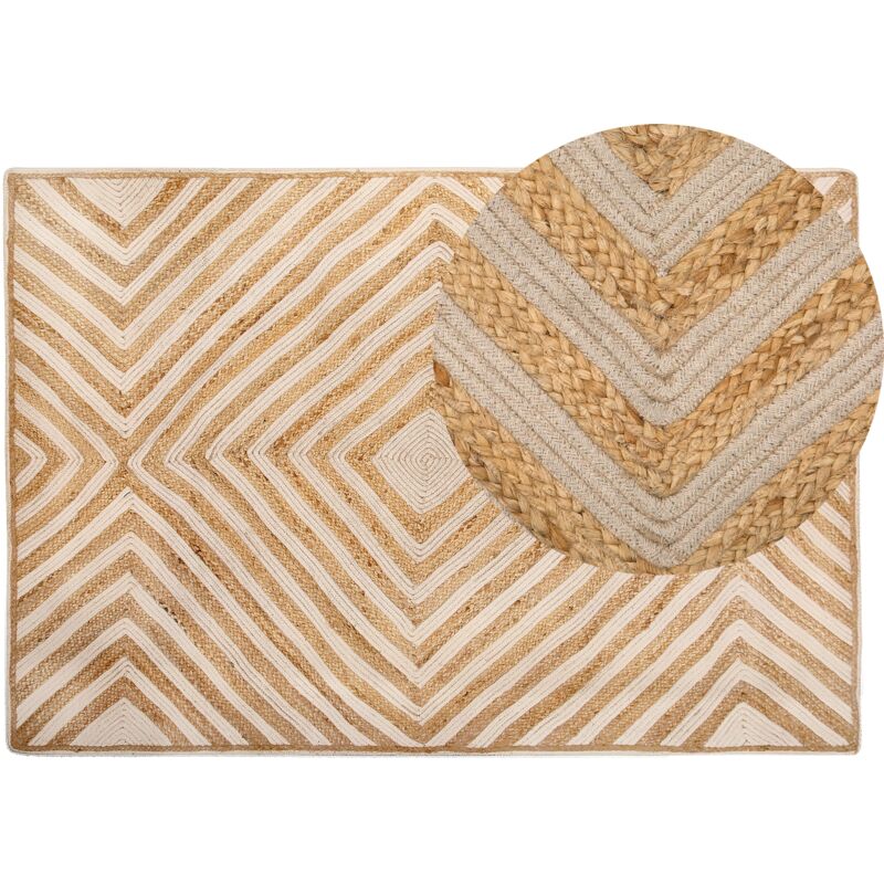 

Alfombra de algodón beige 140x200 cm PIRLI