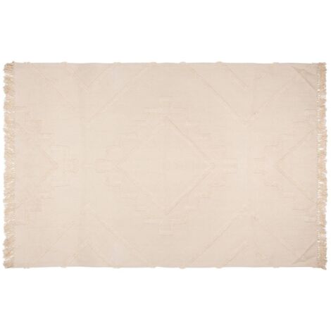 Alfombra de algodón de «tufting» «Inca» marfil 120 x 170 cm - Atmosphera créateur d'intérieur