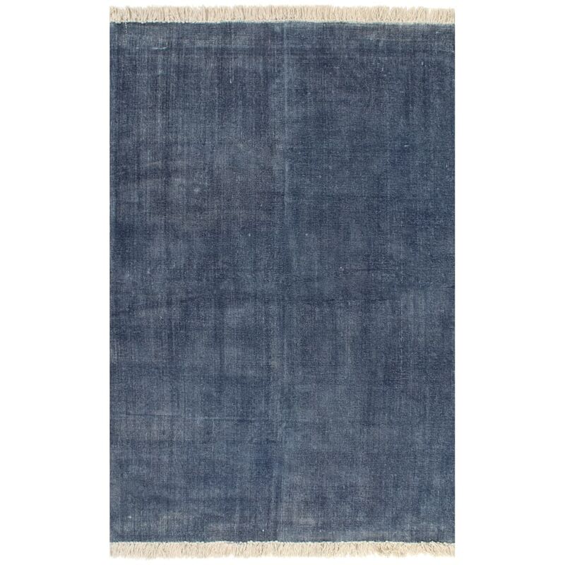 

vidaXL Alfombra de algodón Kilim 120x180 azul - Azul