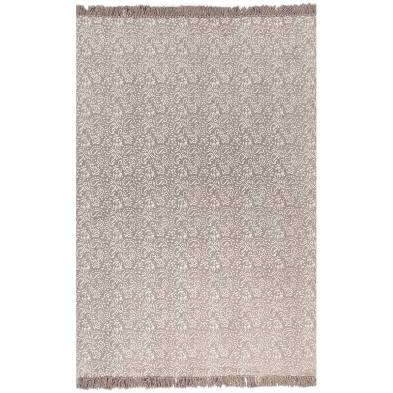 

Alfombra de algodón Kilim 120x180 cm estampado gris topo - Gris Topo - Vidaxl