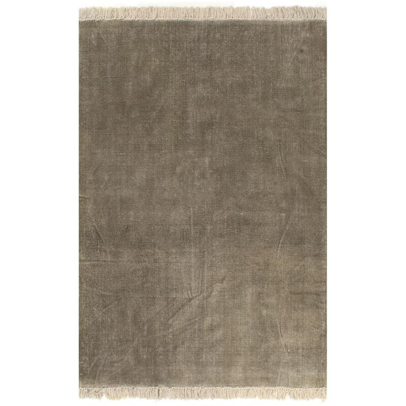 

Alfombra de algodón Kilim 120x180 gris topo