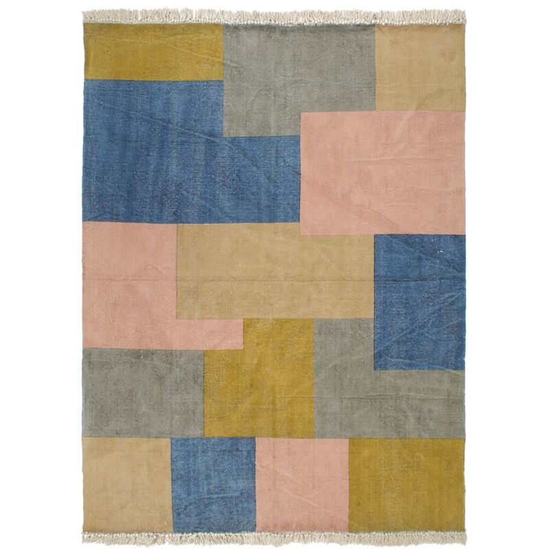 

Alfombra de algodón Kilim estampado multicolor 120x180 cm