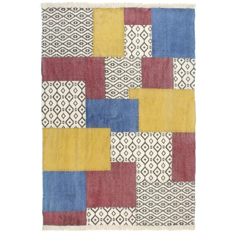 

Alfombra de algodón Kilim estampado multicolor 120x180 cm
