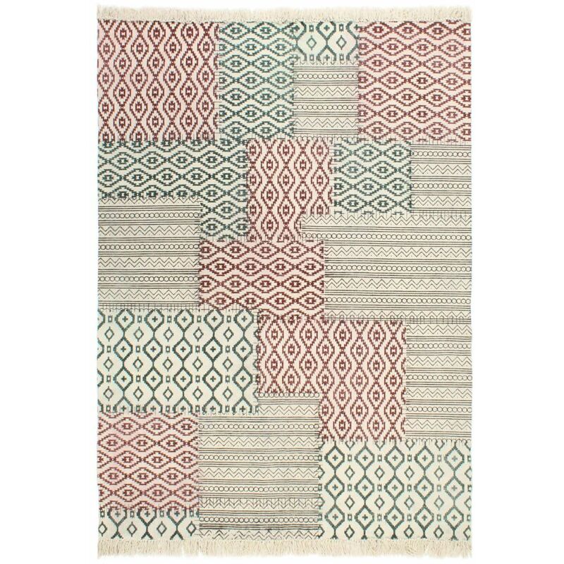 

Alfombra de algodon Kilim estampado multicolor 160x230 cm