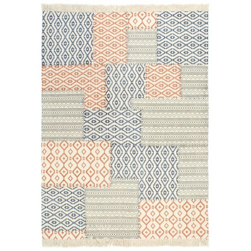 

Alfombra de algodon Kilim estampado multicolor 160x230 cm