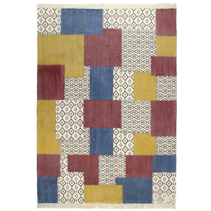 

Alfombra de algodon Kilim estampado multicolor 200x290 cm