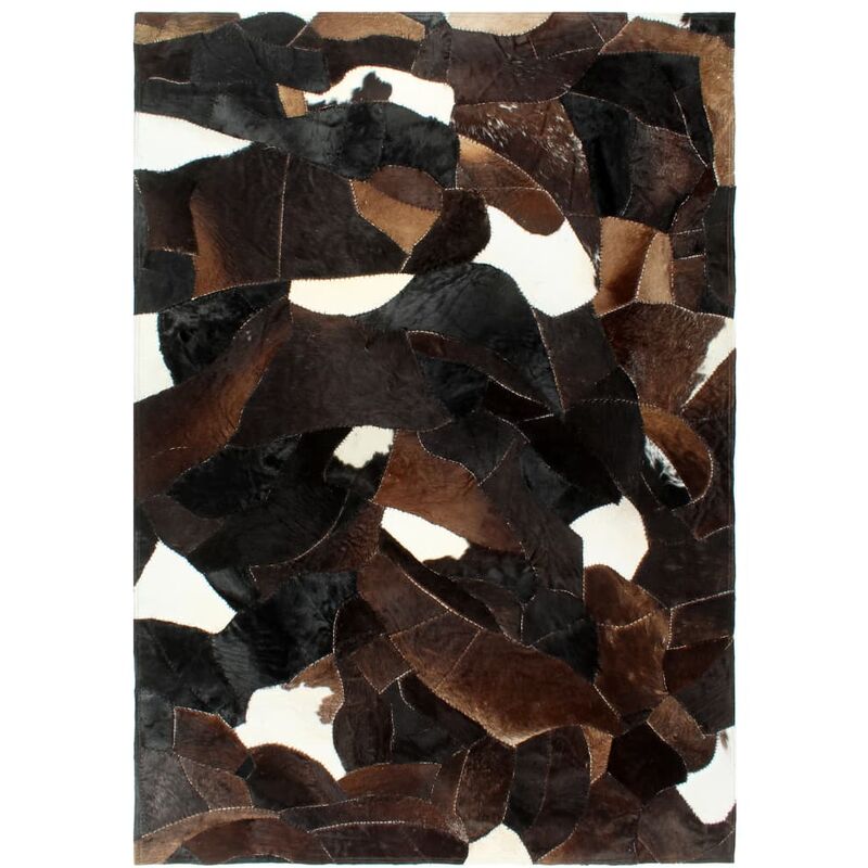 

Alfombra de almazuela cuero pelo negro/blanco/marrón 160x230 cm
