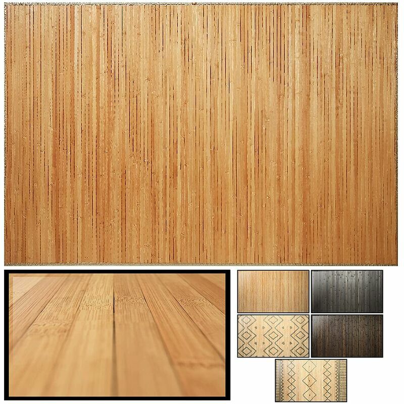 

Alfombra De Bambú 160X230 Natural, Alfombra Bambu Natural, Ideal Para Decoración En Interior O Exterior, Gran Calidad De Material Y Acabado