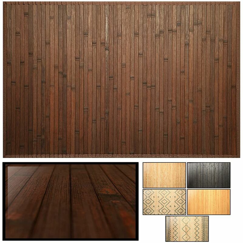 

Alfombra De Bambú 80X150 Chocolalte, Alfombra Bambu Natural, Ideal Para Decoración En Interior O Exterior, Gran Calidad De Material Y Acabado