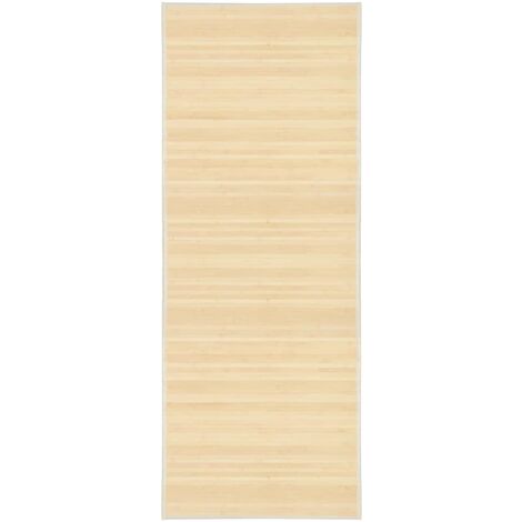 Alfombra de bambú color natural 80x200 cm vidaXL