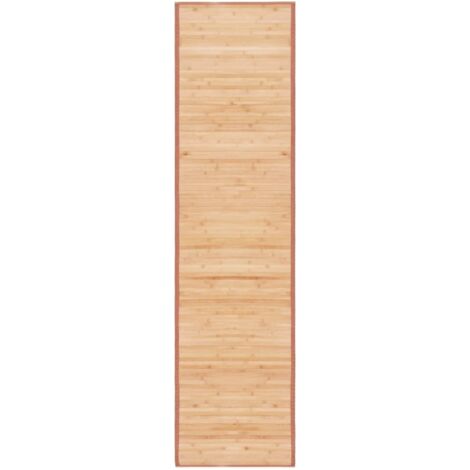 Alfombra de bambú marrón 80x300 cm
