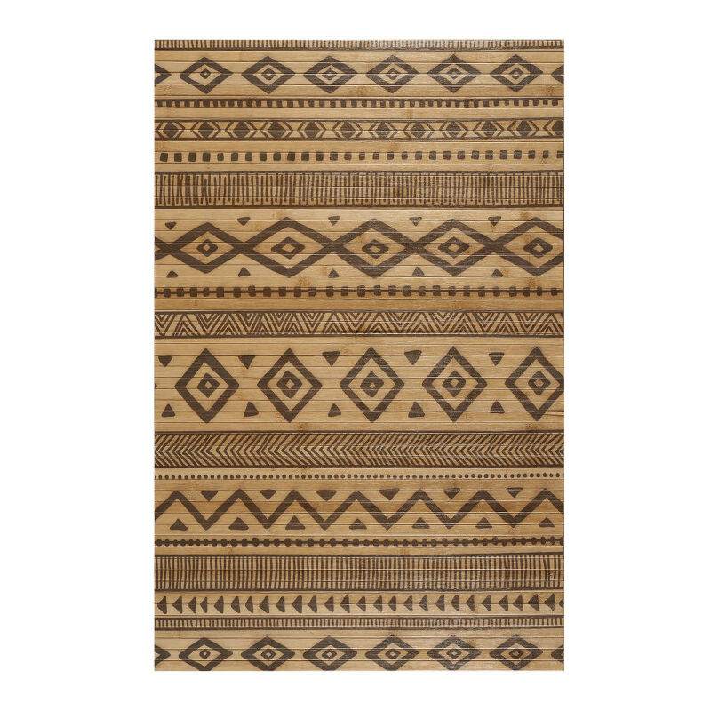 

Alfombra de Bambú natural antideslizante Étnica Negra, 60 x 90cm