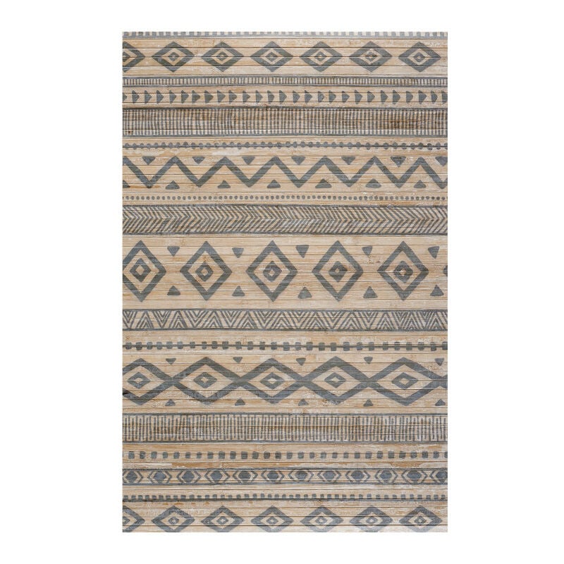

Alfombra de Bambú natural antideslizante Étnica Gris, 60 x 90cm